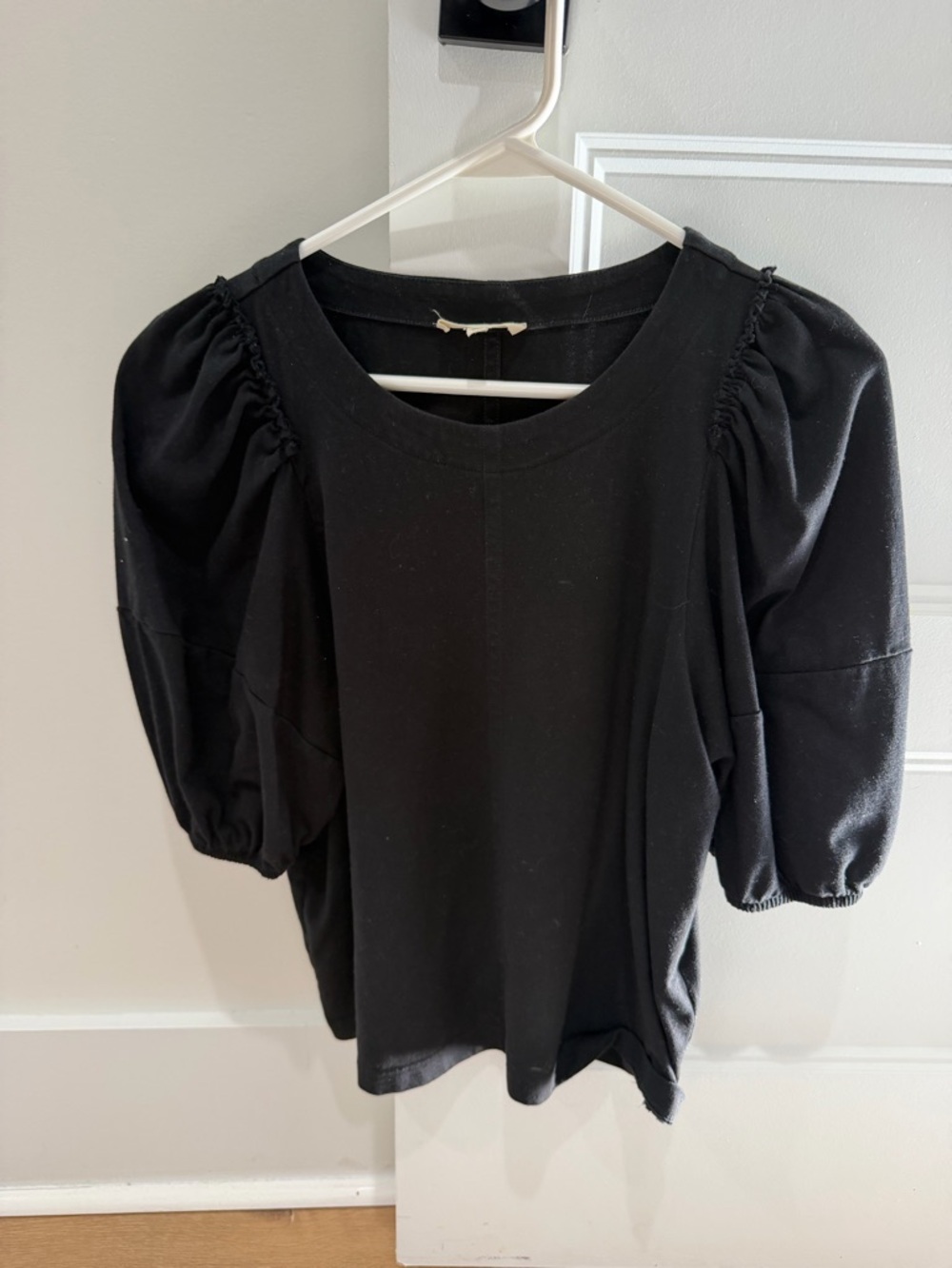 Madewell Black Puff Sleeve Women's Top